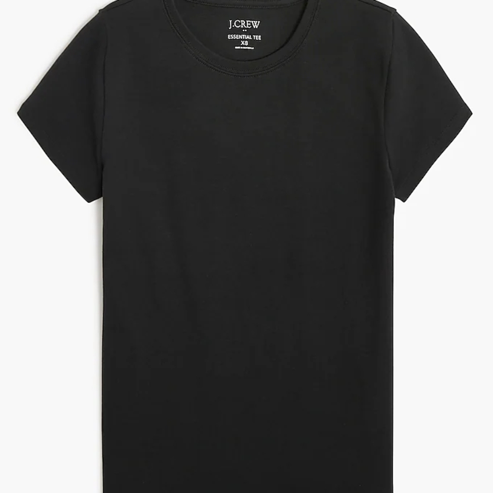J. Crew Women's Black Short Sleeve Tee Classic Crew Neck